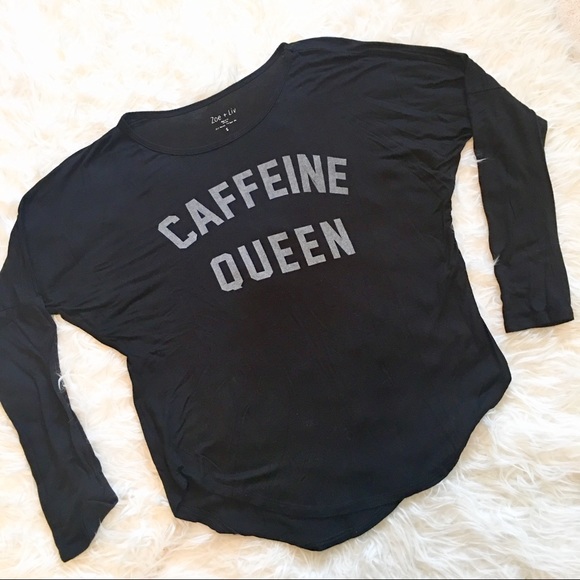 Zoe + Liv Tops - ☕️Zoe + Liv Black Caffeine Queen Dolman Sleeve Tee